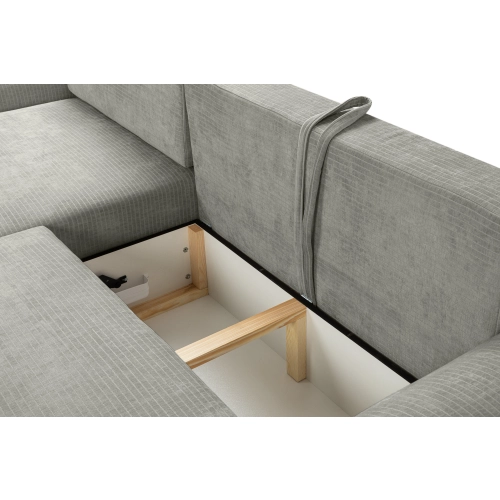 Narożnik z funkcją spania NABOO Tkanina Perla 30